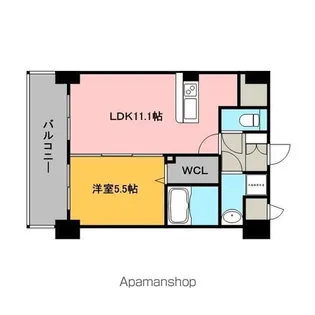 メゾンクラウン大手山【9階】の間取り