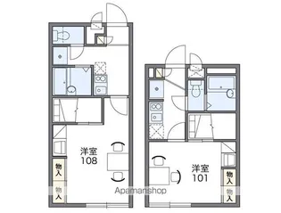 レオパレスエスト【2階】の間取り