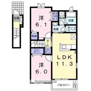 アルバータ島田【2階】の間取り
