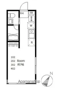 COCO IS Ⅱ【202号室】の間取り