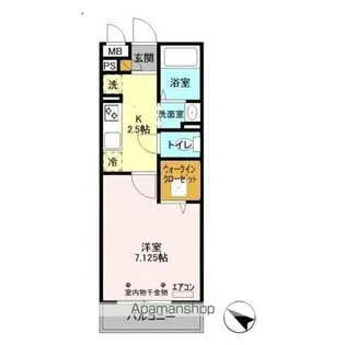 グランドソレイユBABA【1階】の間取り