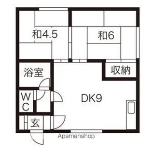 第2ハウスユニオン【1階】の間取り
