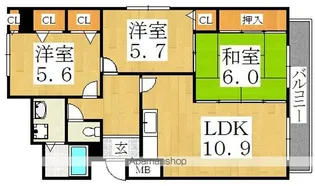 エルスト 東住吉【1階】の間取り