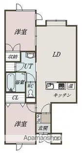 KOUTTER B棟【101号室】の間取り