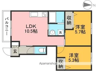 ロココ・モダン舞高【1階】の間取り