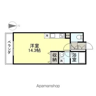 キュオン【205号室】の間取り