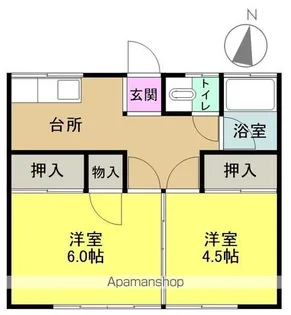 みどり荘【101号室】の間取り