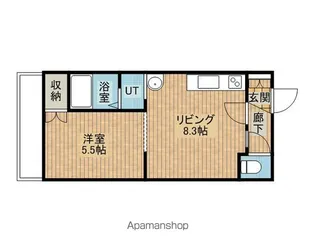 クィーンローズ【203号室】の間取り