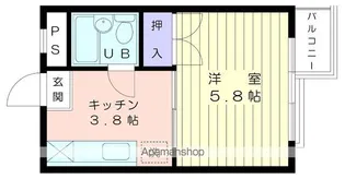Kフラット【4階】の間取り