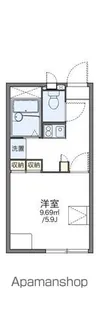 レオパレスマイス【202号室】の間取り