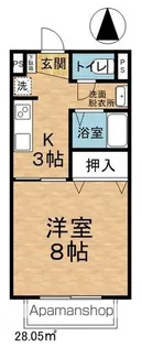 サープラスワン堀金ハイツ【103号室】の間取り