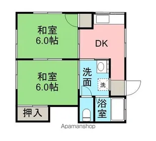コーポラス丸幸【204号室】の間取り