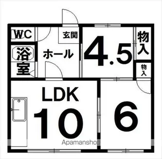あづまハイツ【3号室】の間取り