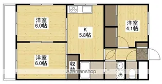 旭グリーンハイツ【206号室】の間取り