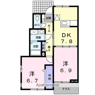 オリエンス・アウローラ【1階】の間取り