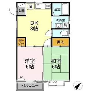 サンシャインコーポ A棟【1階】の間取り