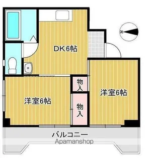 キャレット栗林【2階】の間取り
