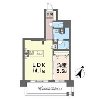 1LDKの間取り画像