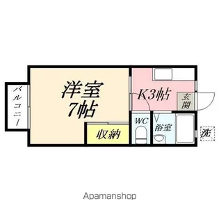 ホワイトウイング【206号室】の間取り