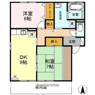 セゾンリーブ B【1階】の間取り