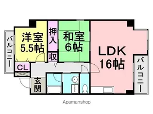 リベルテ・セオミ【5階】の間取り