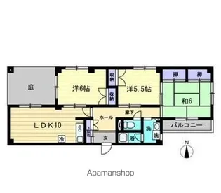 ブリッサ花ノ宮【1階】の間取り