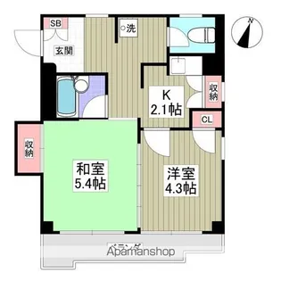 石井KOシティ【4階】の間取り