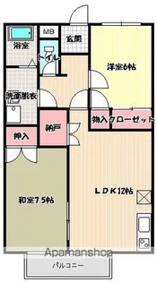 コスモハイツ福島【2階】の間取り