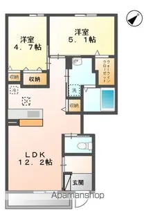 アリエッタⅡ【103号室】の間取り