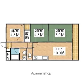 大阪府貝塚市名越【マンション】の間取り