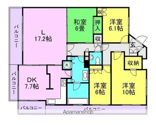 レジディア泉【15階】の間取り