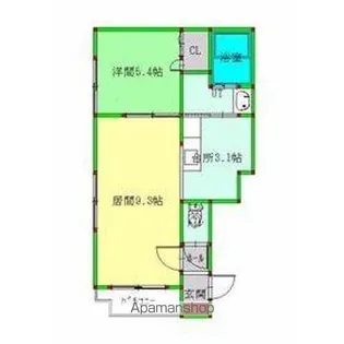 グランメール環状通東B【301号室】の間取り