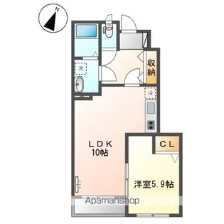メビウス【1階】の間取り