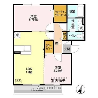 ハイライズ【2階】の間取り