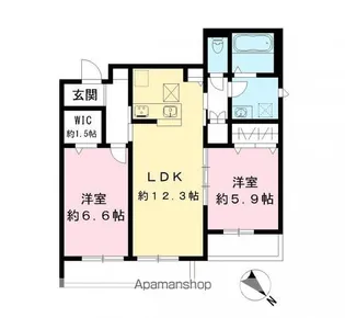 メゾンブランシュ北柏【101号室号室】の間取り