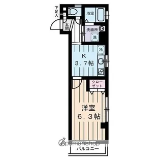 グランドール北上野【3階】の間取り