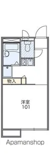 レオパレスクレール【104号室】の間取り