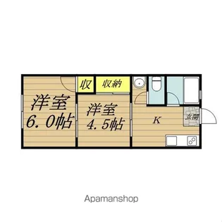 シティハイムH.K.【2階】の間取り