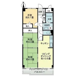 3LDKの間取り画像