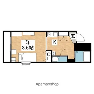ノーブルハウス吉田【605号室】の間取り