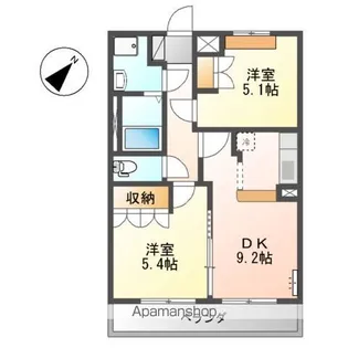 レインボーパレス【2階】の間取り