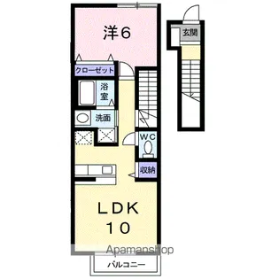 サプリーム2【2階】の間取り