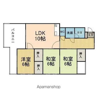 ホワイトマンション【3階】の間取り