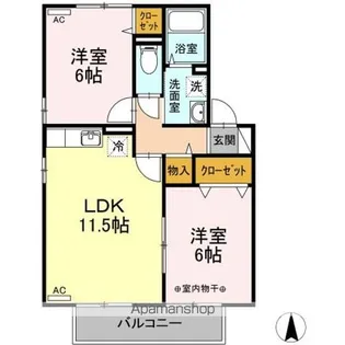 ステーションハウスリブ ABC【2階】の間取り