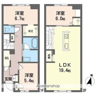 Shamaison W【1階】の間取り