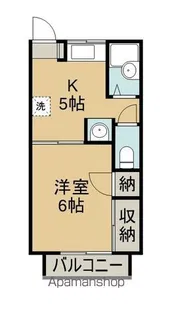 ウエストアコール【105号室】の間取り