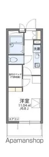 レオパレスグリーンローズ【3階】の間取り