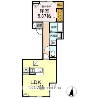 セレスティア土支田【1階】の間取り