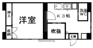 第一小山ハイツ【3階】の間取り
