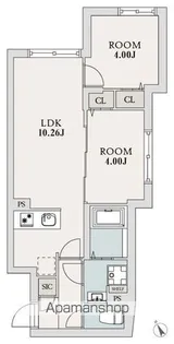 東京都世田谷区北沢1丁目【マンション】の間取り
